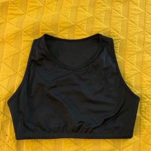 Outplay compression swim top “swimmee” solid black.